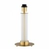 Nowoczesna elegancka szklana lampa stołowa z białym abażurem do salonu HAMPTON 8540  ARGON